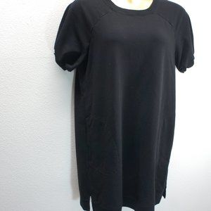 Chicos zenergy black sweatshirt dress size 2